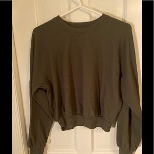 Hollister womens army green long sleeve